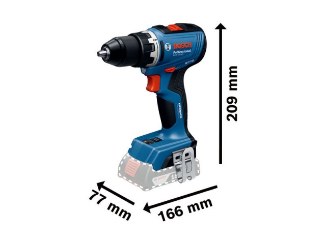 Akumulatorski vrtalni vijačnik Bosch PRO GSR 18V-65 v L-case Pick & Click + 82 dodatkov, 06019N3207